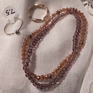 Handmade beaded bracelet Beautiful fashion and rings